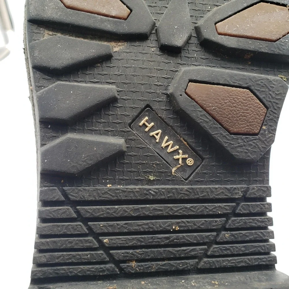 HAWX Boots Mens Size 9.5D‎ Brown Leather Waterproof Comp Toe Work Safety Boots
